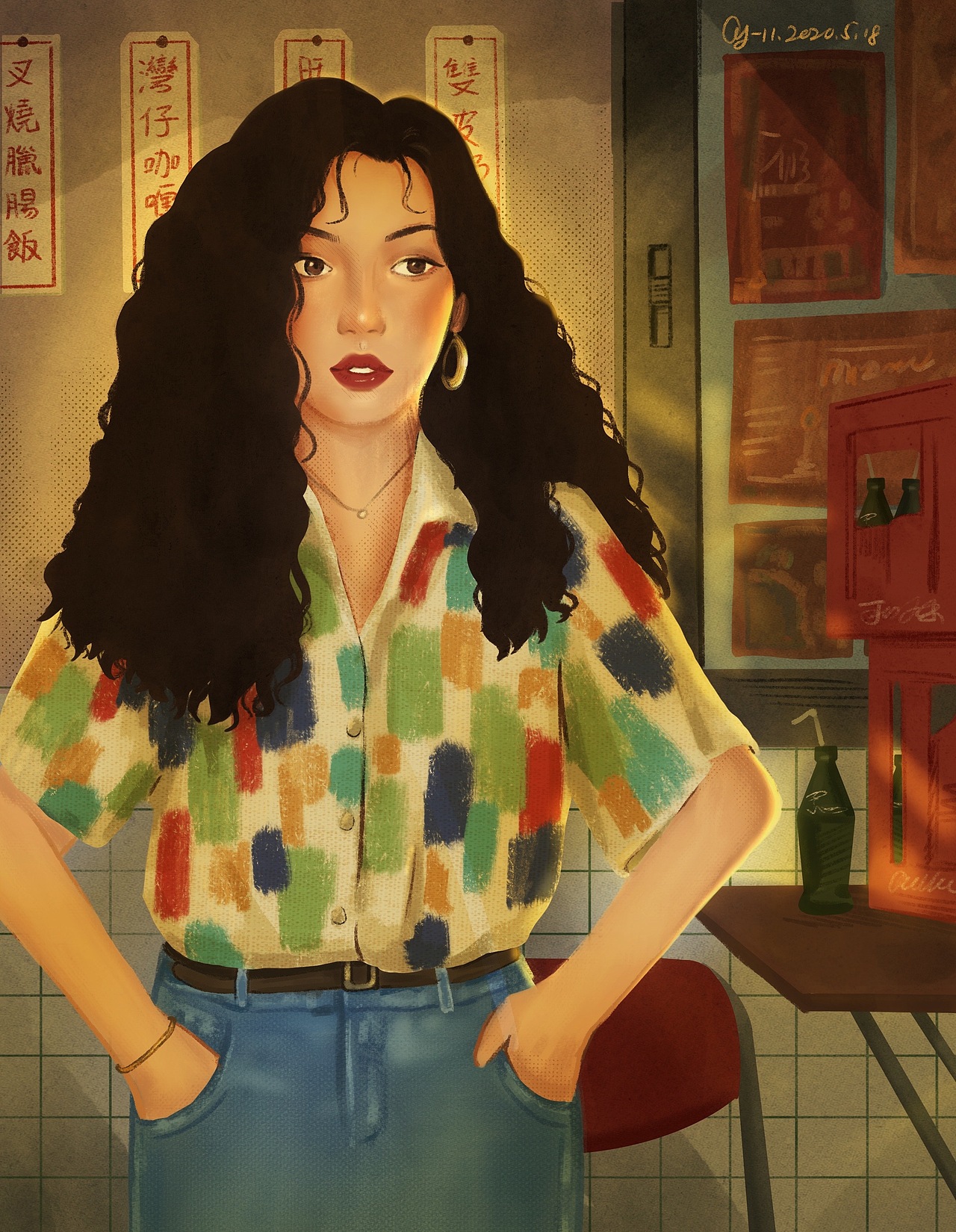 组成了我印象中的那个港风女孩创作44粉丝26826厦门 | 插画师冬眠的熊