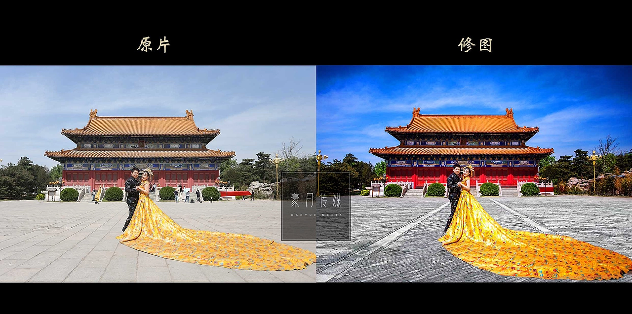 宫廷版婚纱类精修