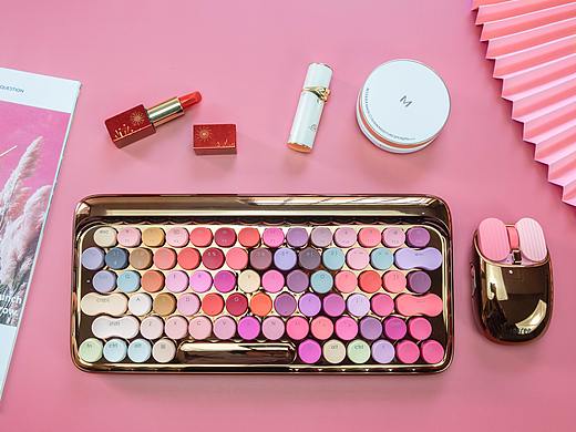 Lofree洛斐绽放玫瑰金键鼠套装(菜鸟试拍)