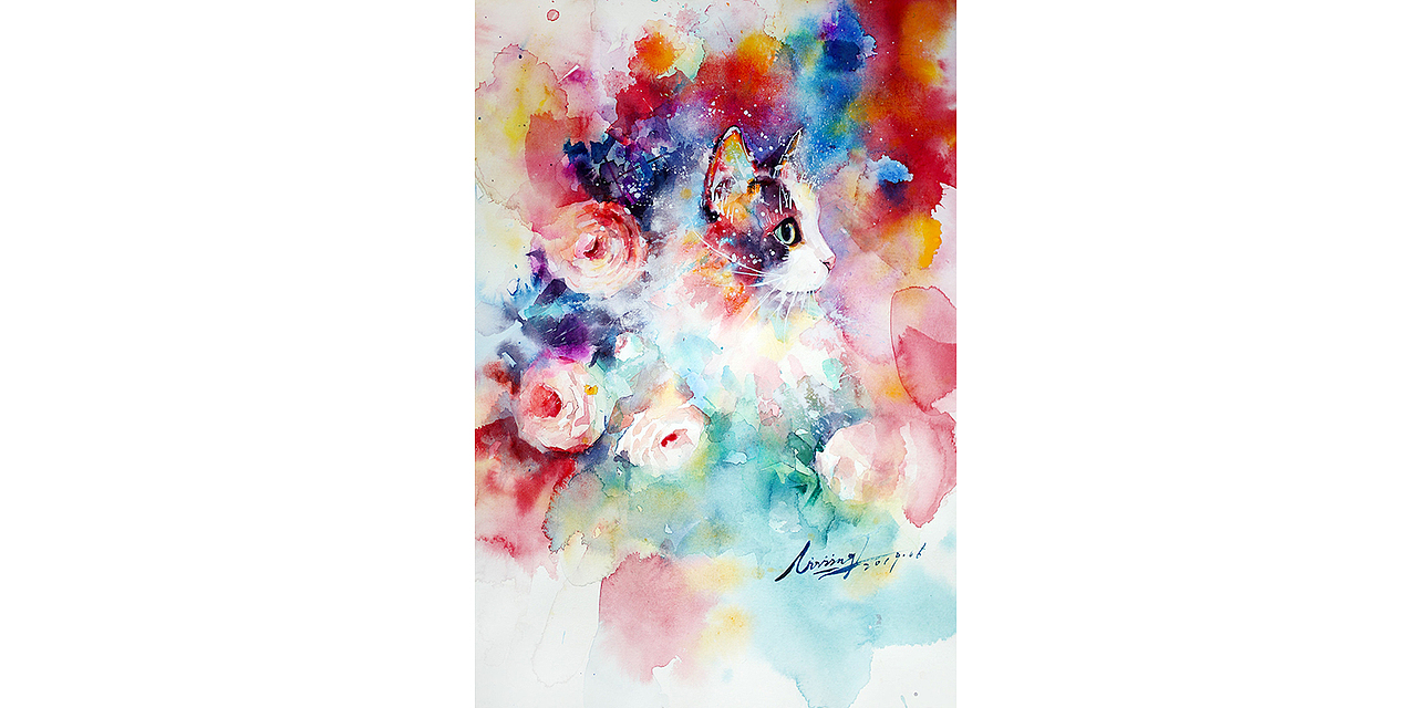 水彩下的貓青年（圖ZMjE3Mjg4MjQw） - 商業(yè)插畫 - 站酷設(shè)計(jì)師lvireland原創(chuàng)素材 - 站酷ZCOOL