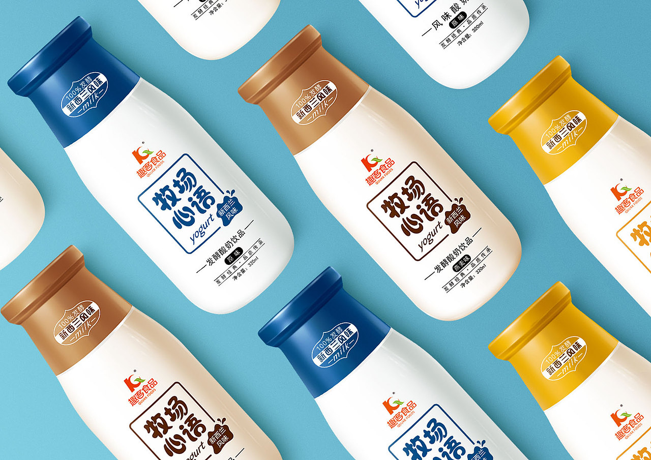 牧场心语 酸奶系列包装设计