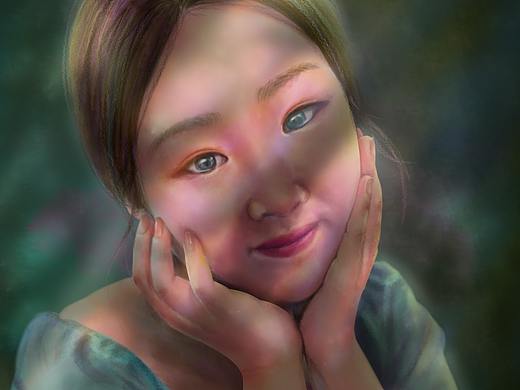 肖像画练习,接着画朋友