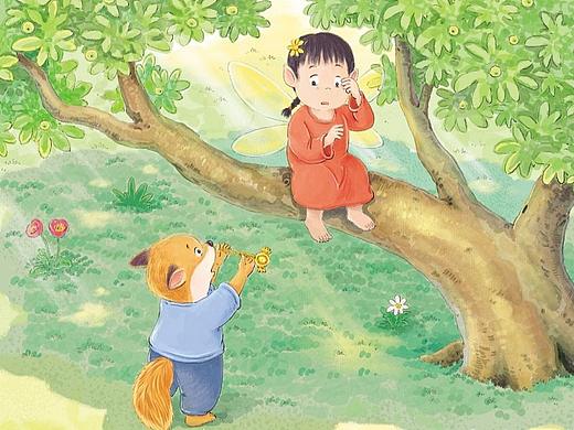 儿童插画秋天精灵