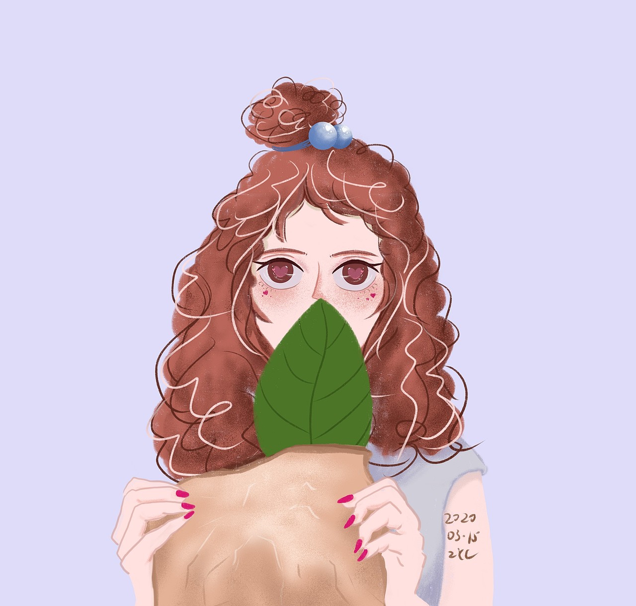 人物头像少女（图ZMjAzMTE2MDI0） - 艺术插画 - 站酷设计师葡萄卷卷原创素材 - 站酷ZCOOL