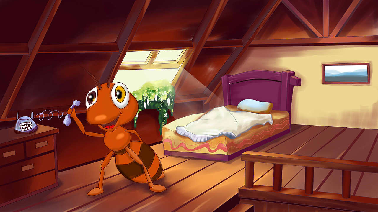 【源文件】手绘儿童教育蚂蚁大力士动画 