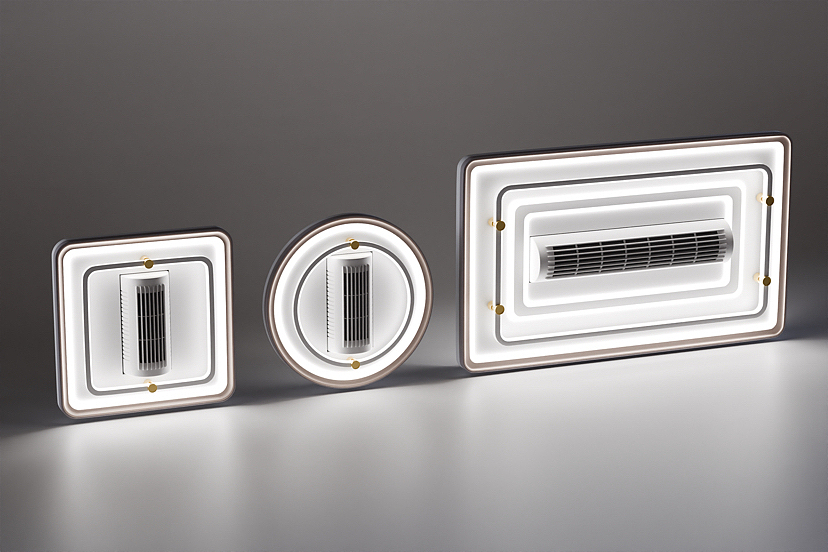 无叶风扇灯吸顶灯渲染