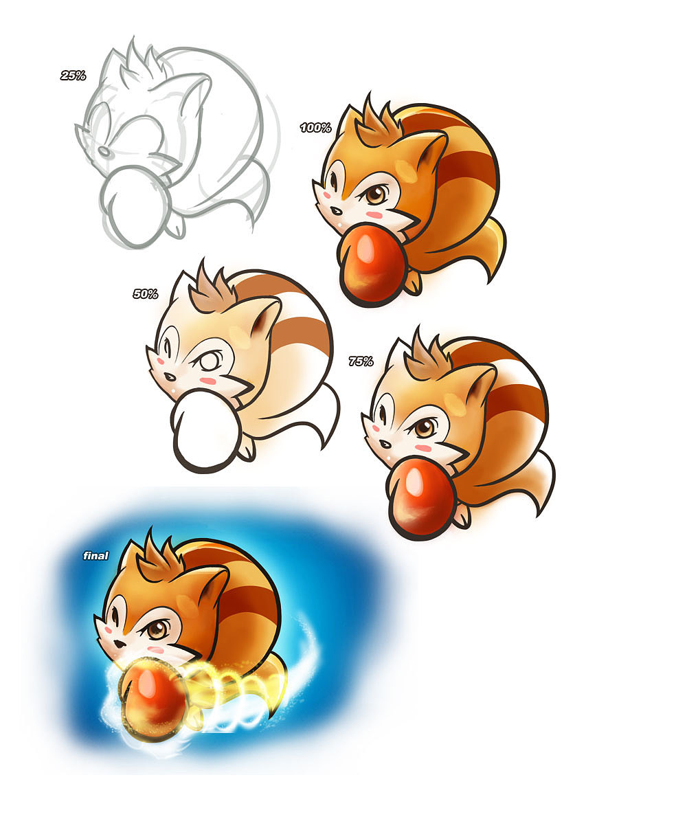 嗯,uc松鼠的人设和动作设定,大家有空来玩吧!就在uc乐园