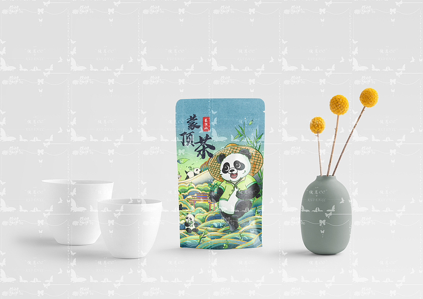 蒙顶山茶插画包装及衍生品设计