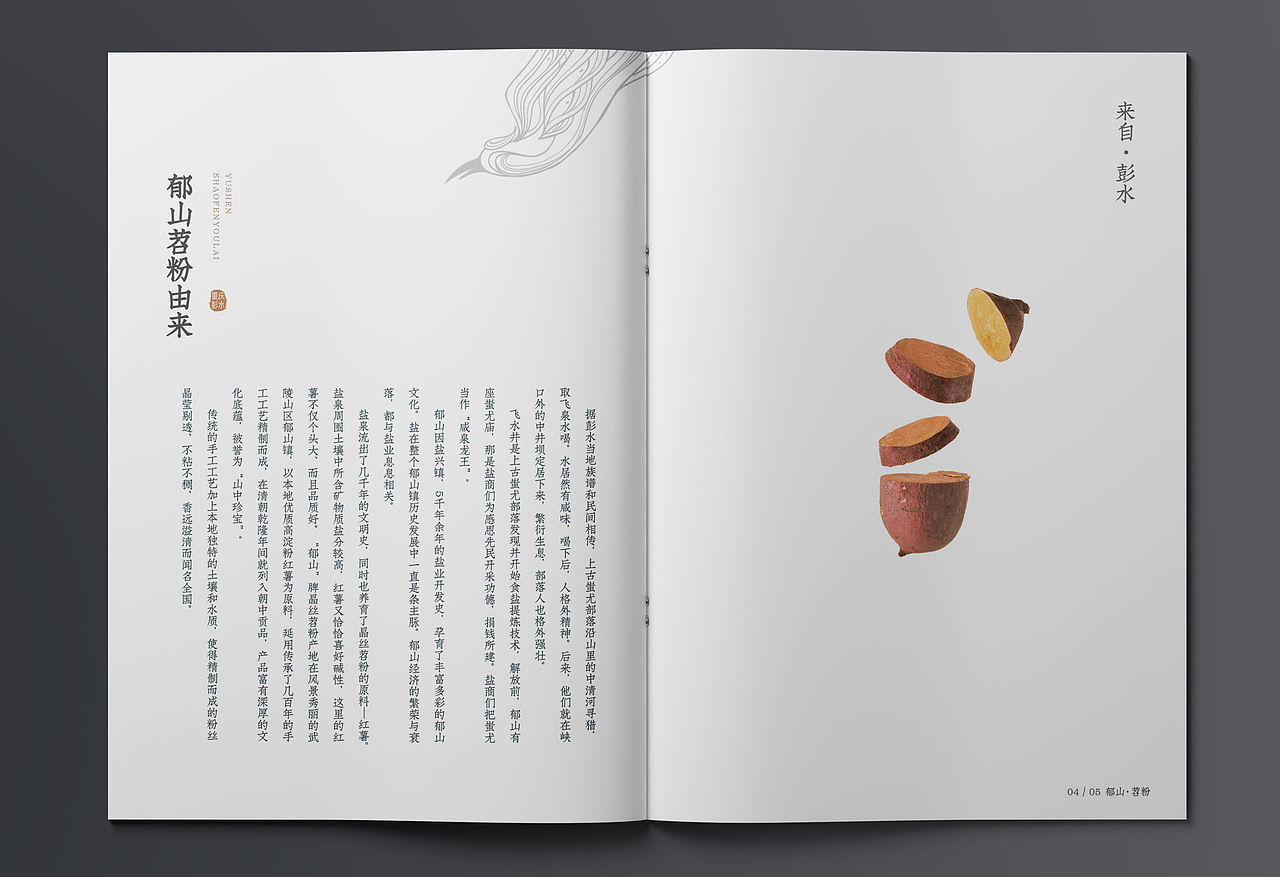 腾讯光子扶贫项目——《彭水苕粉手册》设计（图ZMjk0ODMyMzgw） - 书籍/画册 - 站酷设计师RSY视觉研究原创素材 - 站酷ZCOOL