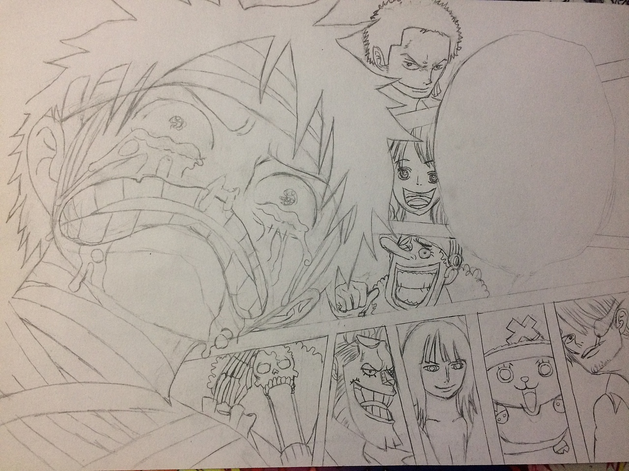 海贼王路飞，我还有伙伴们（图ZOTMxNTIxNTI=） - 单幅漫画 - 站酷设计师神鹰王冠522原创素材 - 站酷ZCOOL