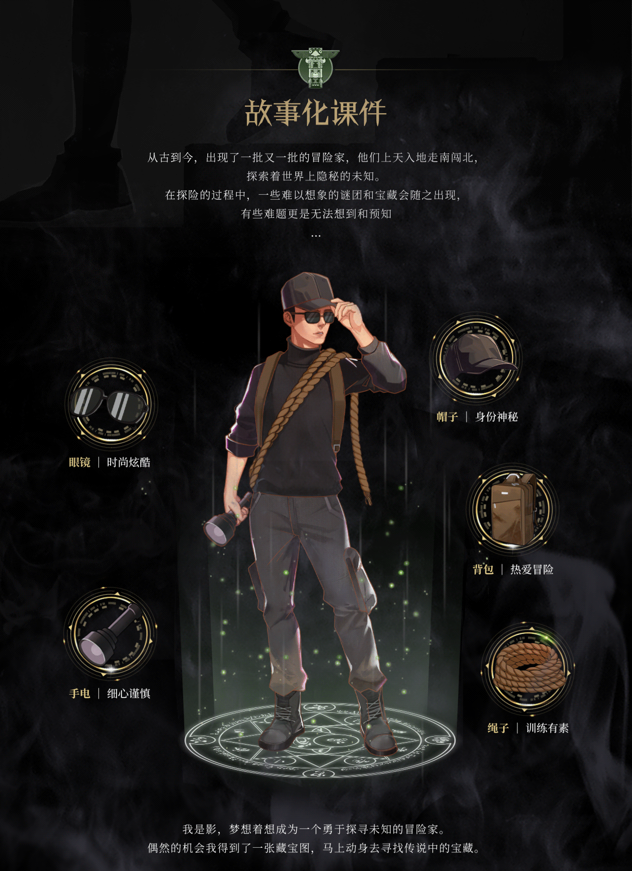 《冒险家-知识宝藏》故事化课件展示（图ZMjc1MzUzNzcy） - 主题/皮肤 - 站酷设计师AI快画原创素材 - 站酷ZCOOL