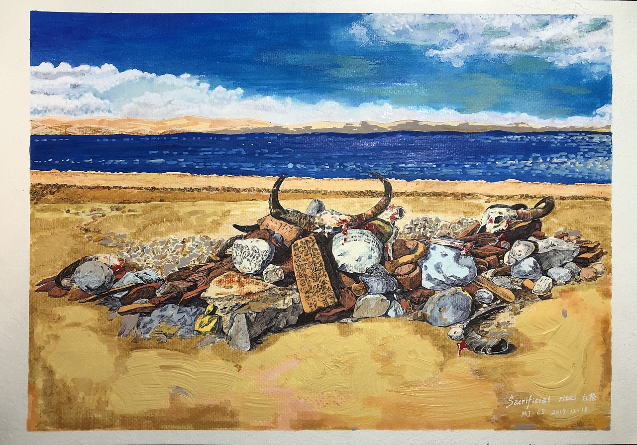 《Sacrificial rites》礼祭（图ZMjAzNTY3NDAw） - 创作习作 - 站酷设计师Z22450199原创素材 - 站酷ZCOOL