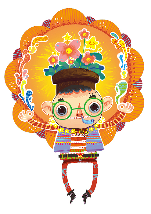 嘻嘻哈哈（图ZOTg2MzA2NDQ=） - 儿童插画 - 站酷设计师我是春光原创素材 - 站酷ZCOOL