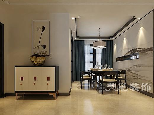 郑州广电天韵130平新中式案例装修效果图