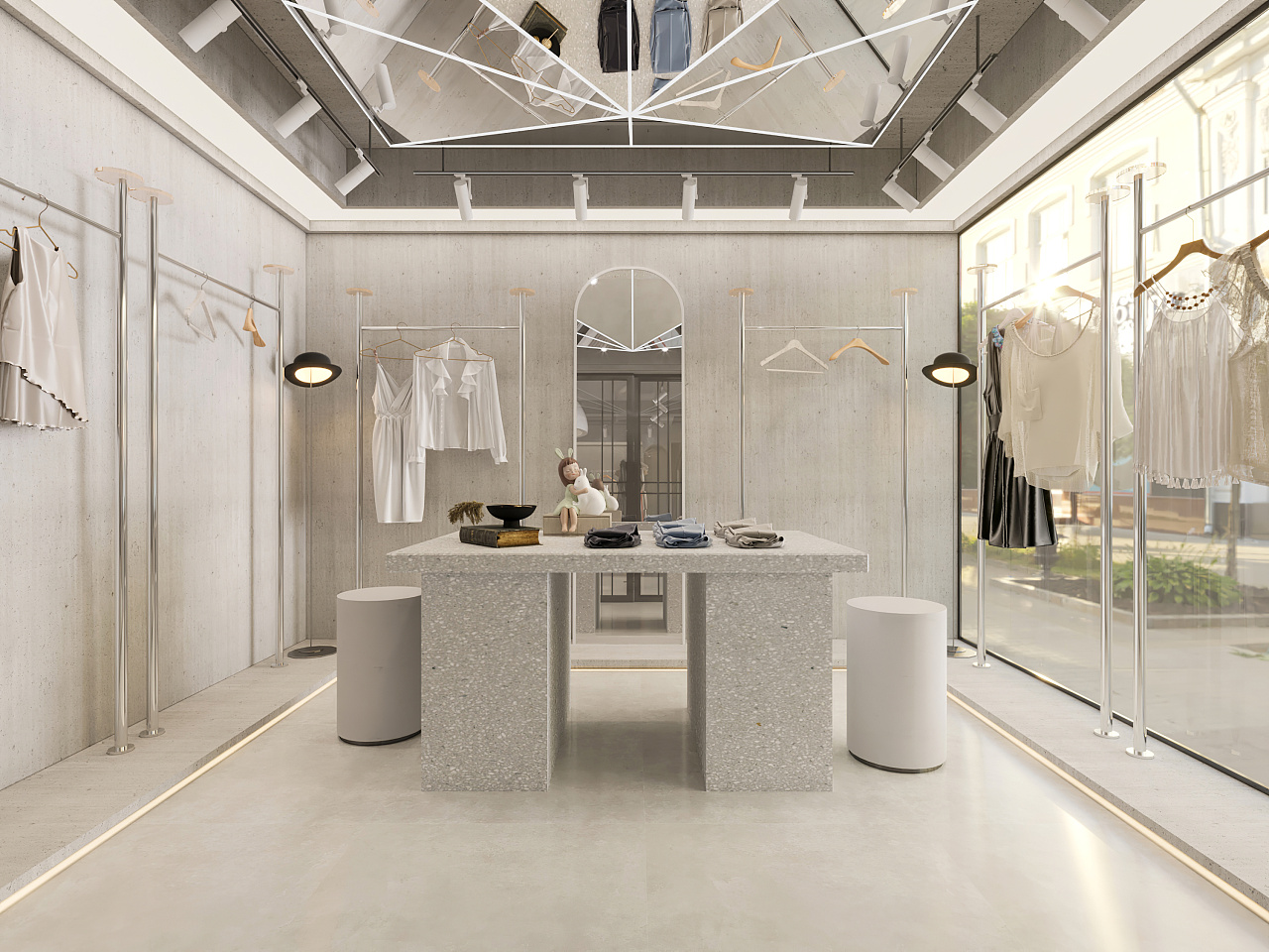 服装店——现代工业风 女装直播间