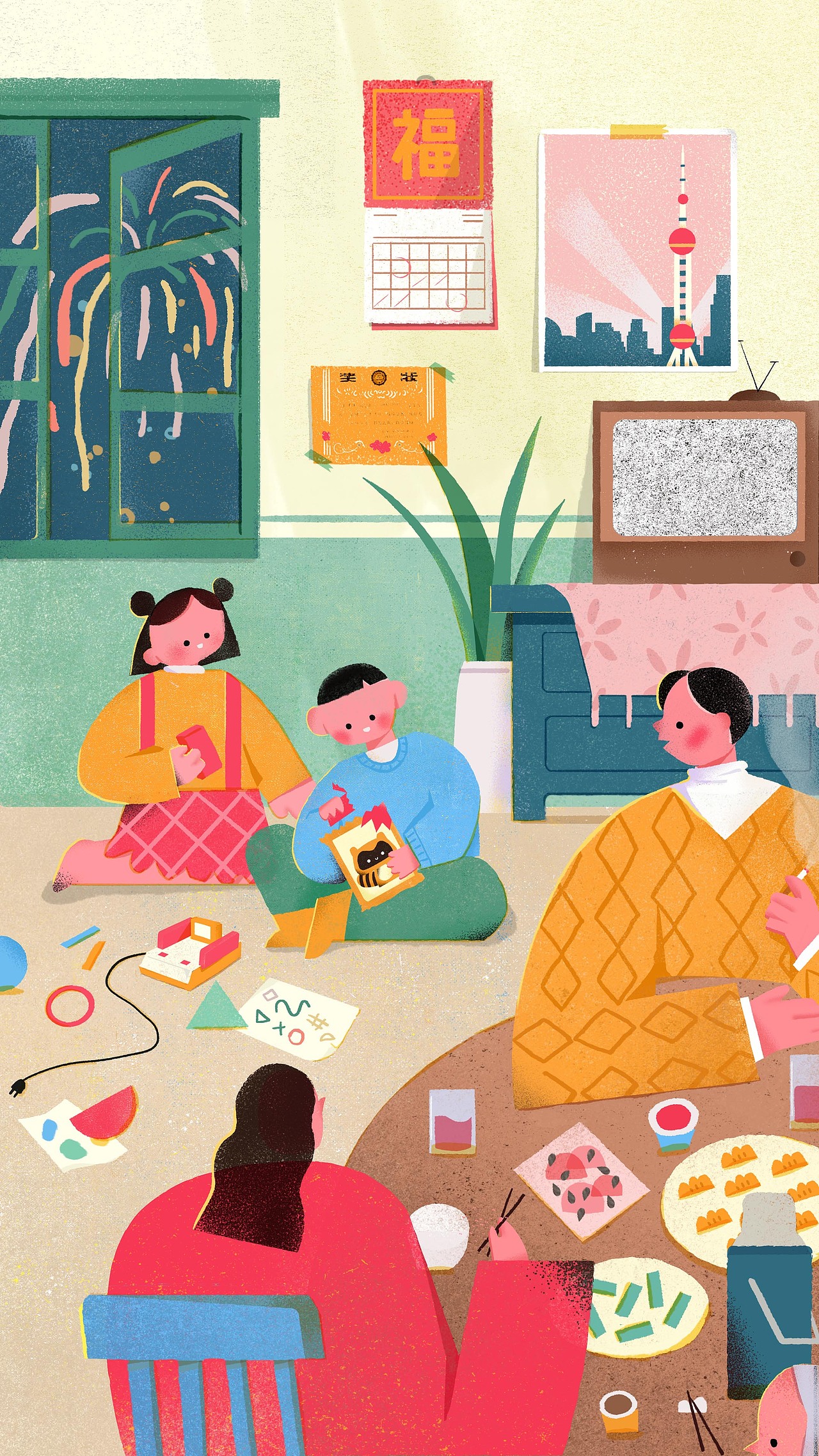 世贸集团“三十而立“展插画（图ZMTg0MTg3NjMy） - 商业插画 - 站酷设计师Yiffy古原创素材 - 站酷ZCOOL