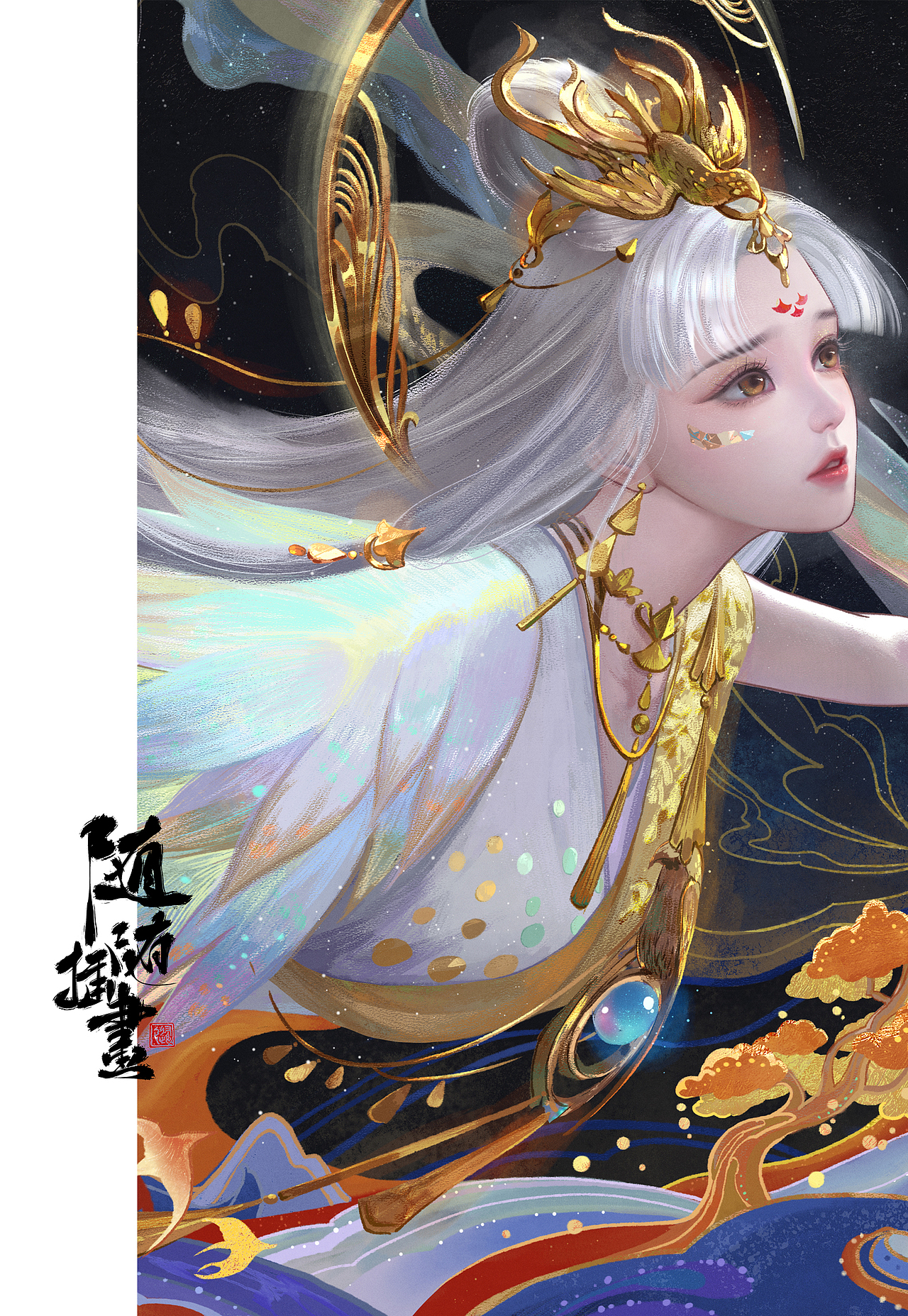 金沙镜公主（图ZMTkyODEyNzQ4） - 商业插画 - 站酷设计师养猫画画的随随原创素材 - 站酷ZCOOL