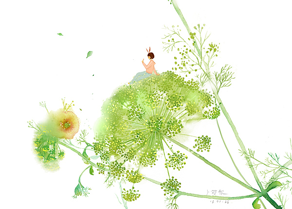 香草的春天（图ZNDgyNTg3ODA=） - 商业插画 - 站酷设计师卜若梨原创素材 - 站酷ZCOOL