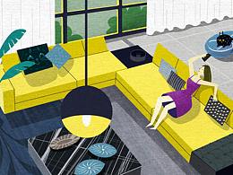 构成极简扁平风