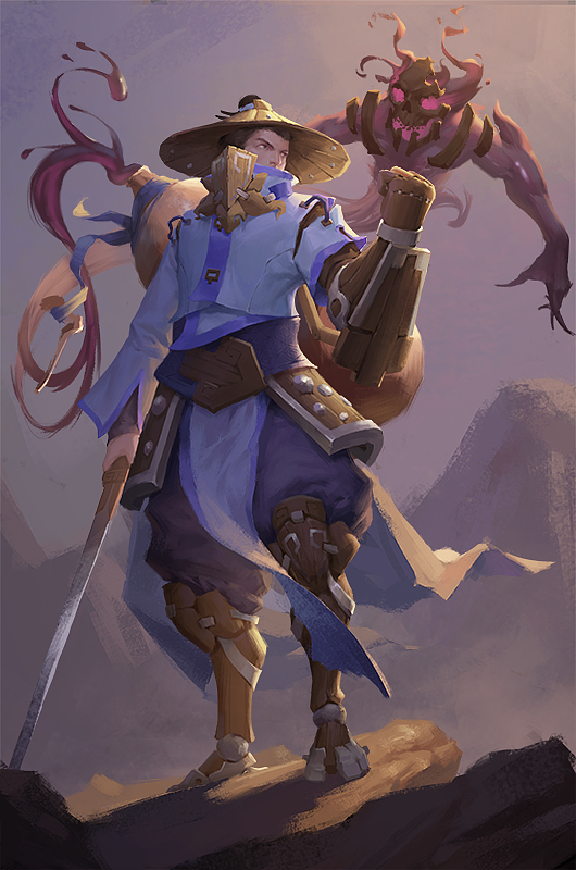 收灵道士|插画|游戏原画|宿松月_原创作品-站酷zcool