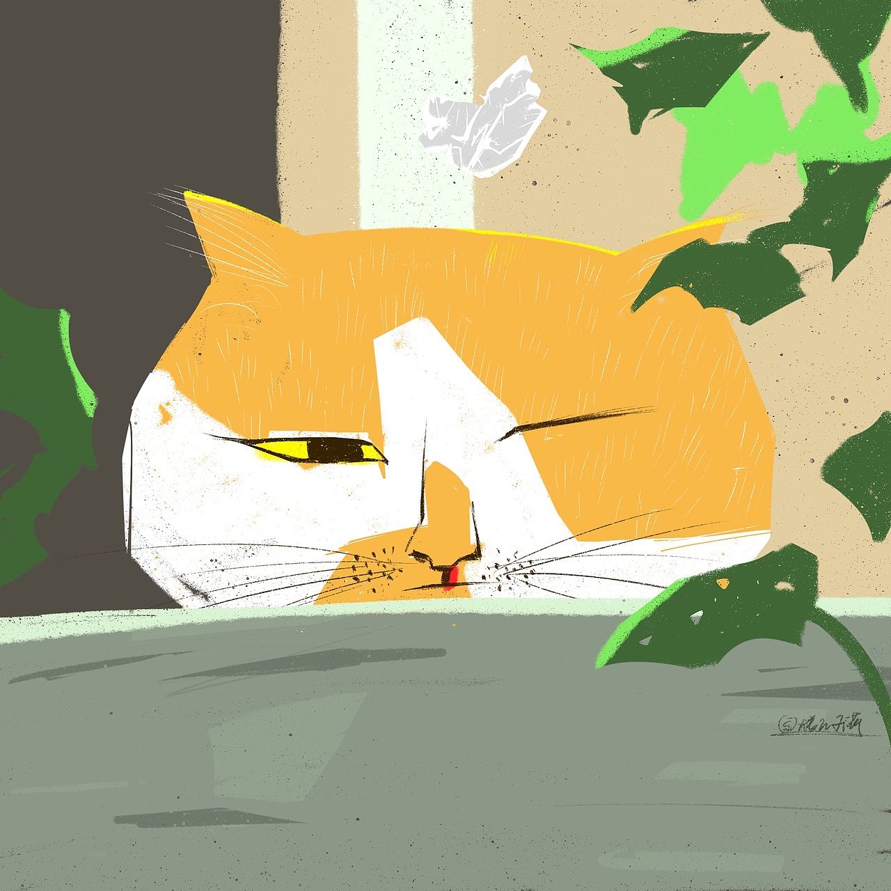 噓~ 不要被發(fā)現（圖ZMjY0MzY4NTk2） - 藝術插畫 - 站酷設計師大麥不開花原創(chuàng)素材 - 站酷ZCOOL