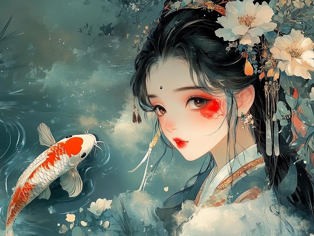 哭妆/国风美少女(锦鲤为你驱走所有不开心!)