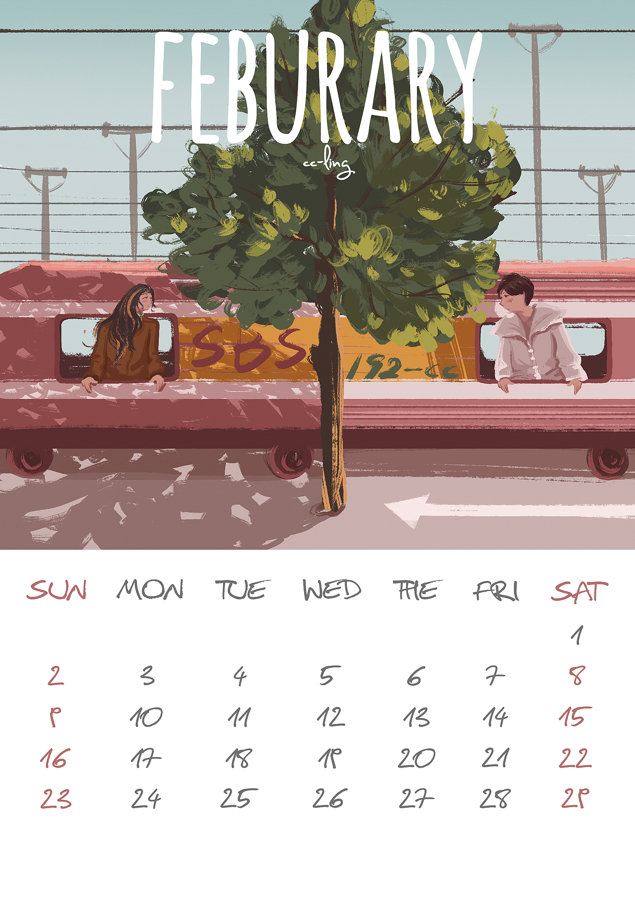 2020年日历（图ZMTkxMzAzNzE2） - 创作习作 - 站酷设计师CC_LING_原创素材 - 站酷ZCOOL