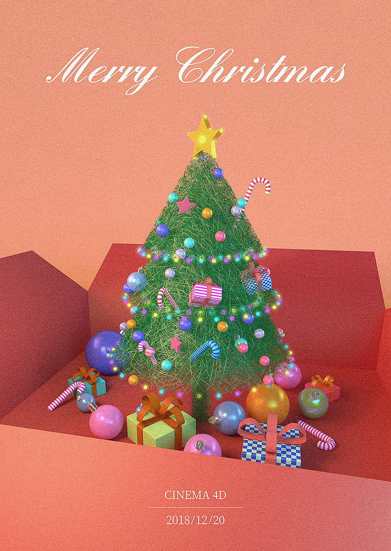 C4D练习-圣诞节