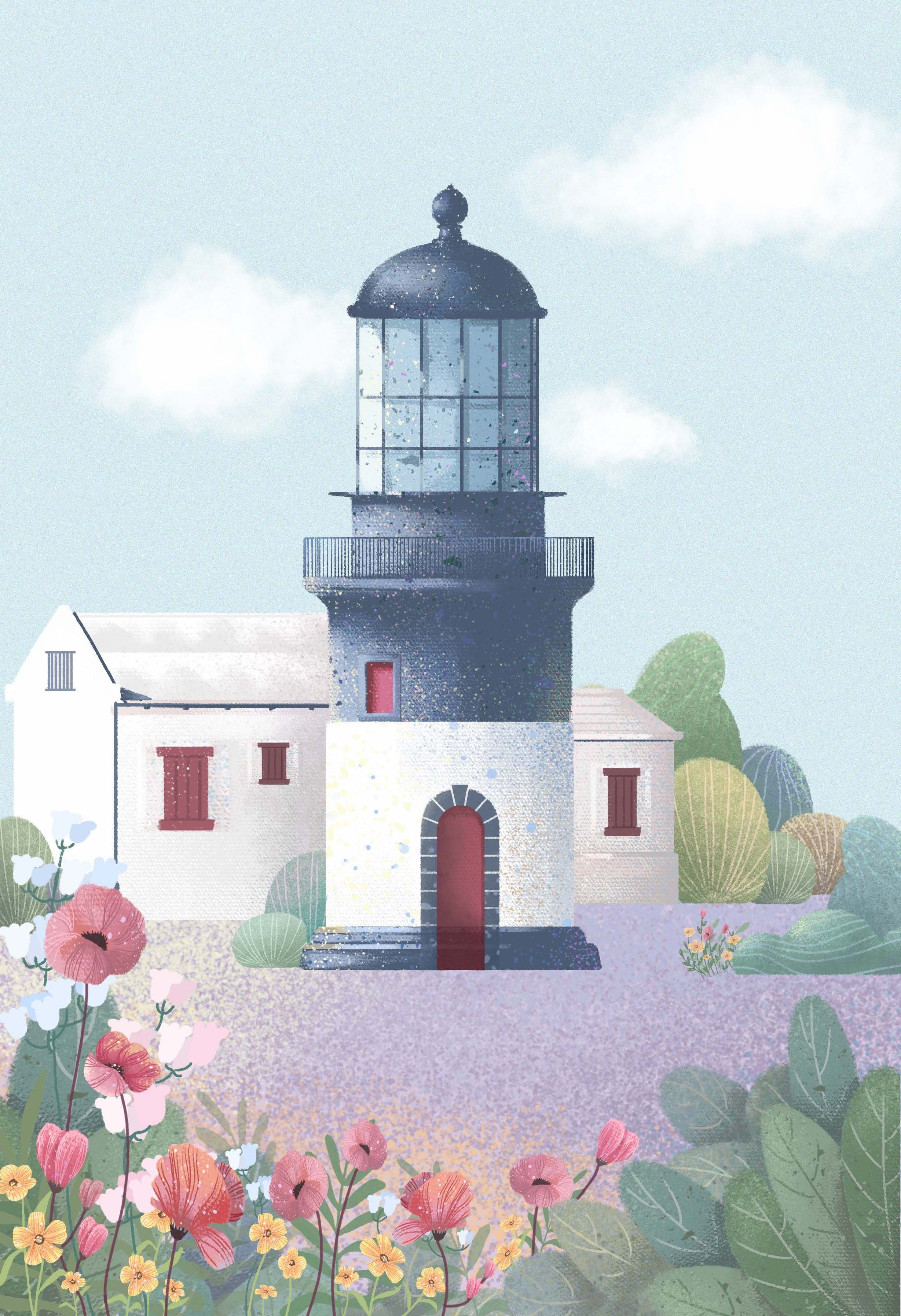 灯塔～|插画|商业插画|张小淑 - 原创作品 - 站酷 (zcool)