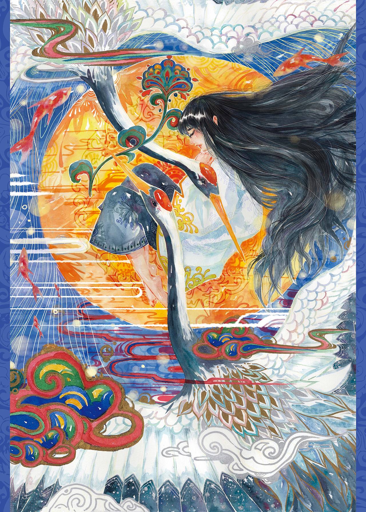 鹤鸣｜插画（图ZMjgyNzkyMjEy） - 创作习作 - 站酷设计师陈几言原创素材 - 站酷ZCOOL