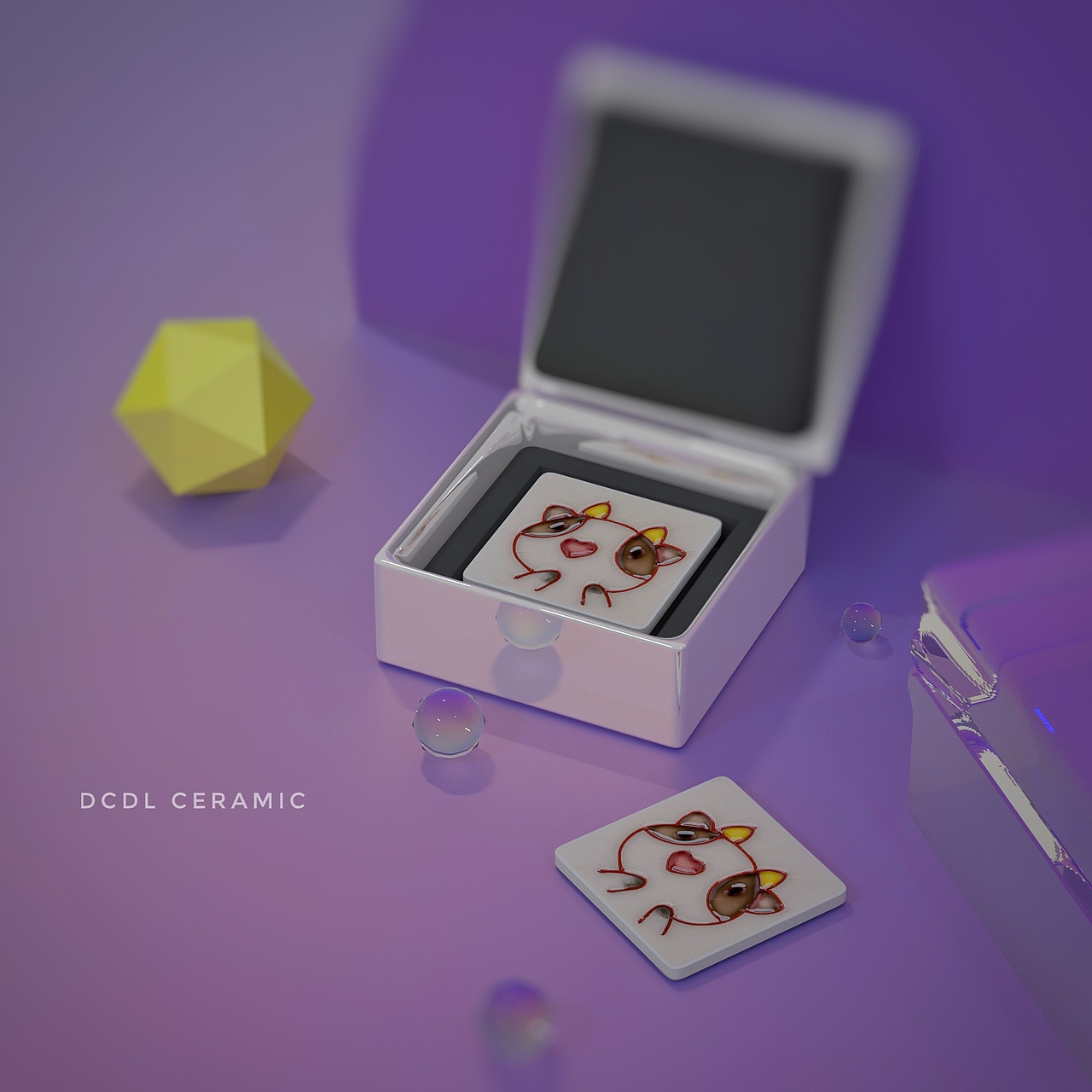 【C4D】OC渲染器 唐三彩陶瓷艺术冰箱贴场景渲染图（图ZMjQyMDgyNTky） - 生活用品 - 站酷设计师電草毒榴原创素材 - 站酷ZCOOL