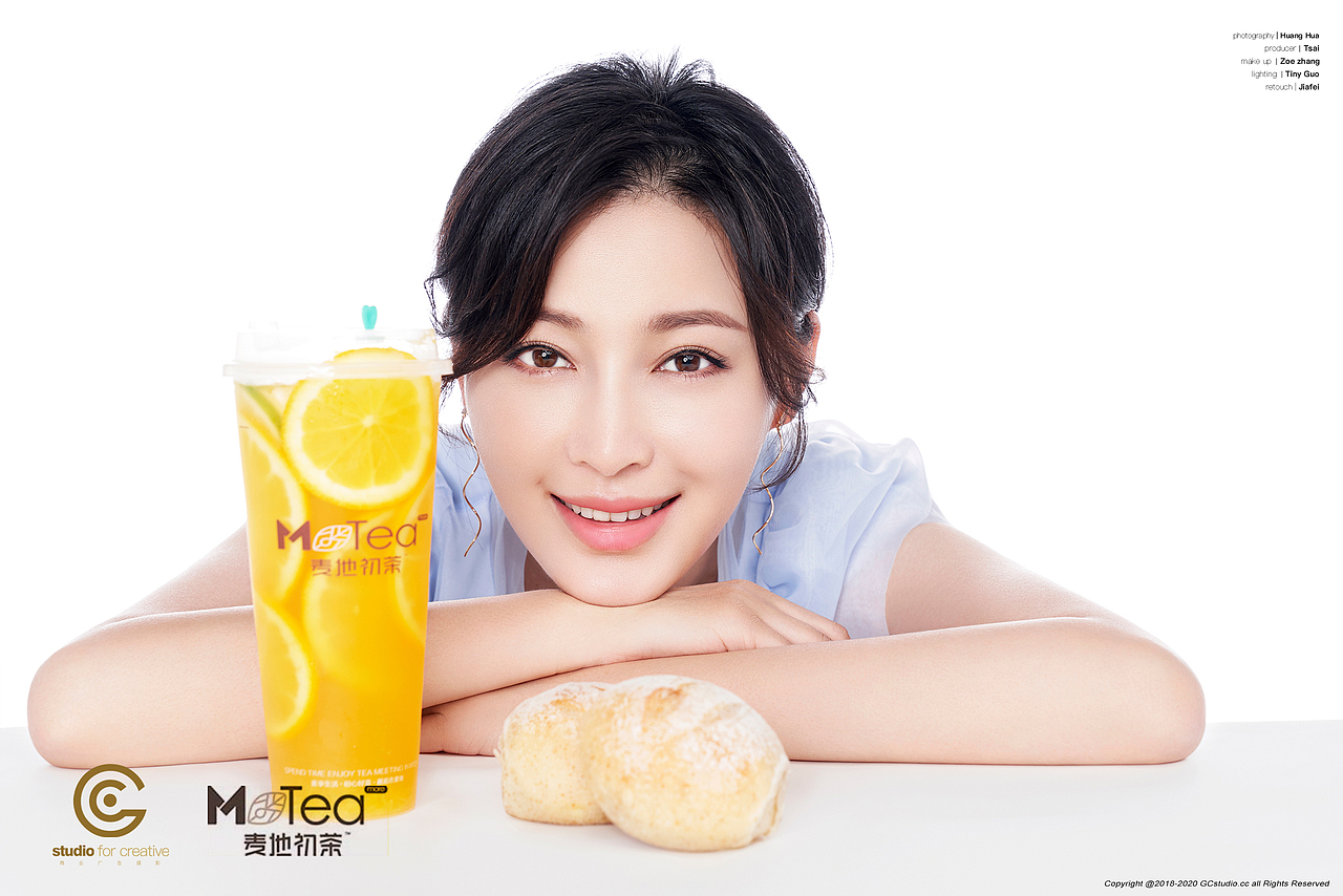 广告摄影------麦地初茶甘婷婷代言形象片