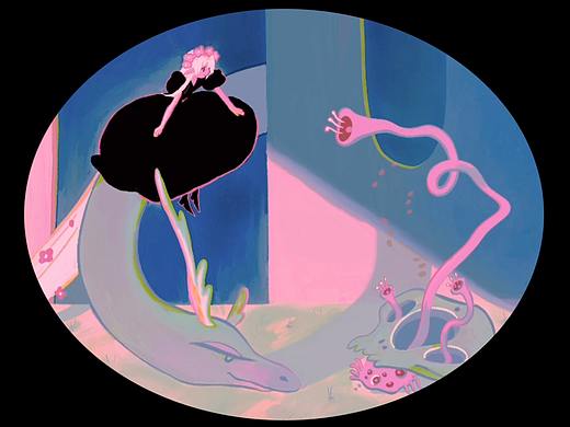 “门”，用我的插画制作的小动画（个人主页-ZNTczODE2OTI=） - 艺术插画 - 站酷设计师StephZ原创素材 - 站酷ZCOOL