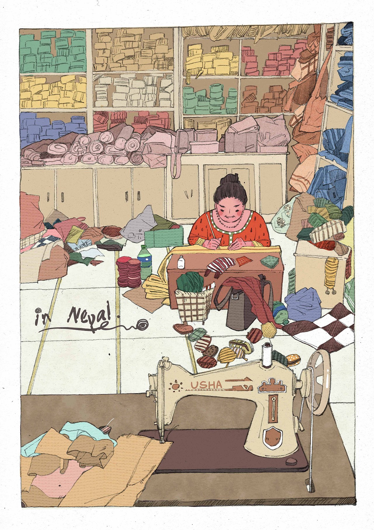 IN NEPAL（图ZMTAxMDE0NTI4） - 艺术插画 - 站酷设计师桔芊原创素材 - 站酷ZCOOL