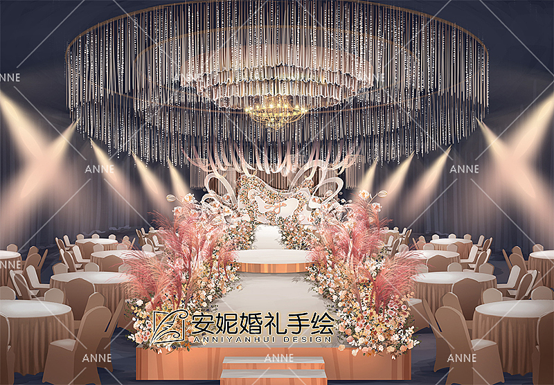 摇曳（图ZMTY0NjQxMzUy） - 舞台美术 - 站酷设计师安妮婚礼手绘原创素材 - 站酷ZCOOL