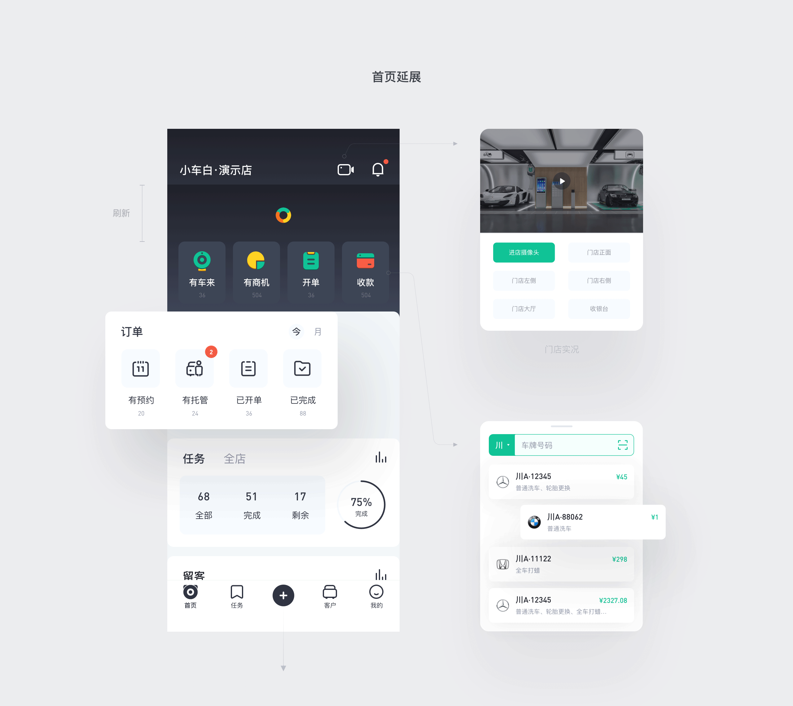 汽车后市场APP|V0.9.5首页优化|V0.9任务|工作回顾(图ZMjc0ODU4ODI4) - APP界面 - 站酷设计师陈兵BEAN原创素材 - 站酷ZCOOL