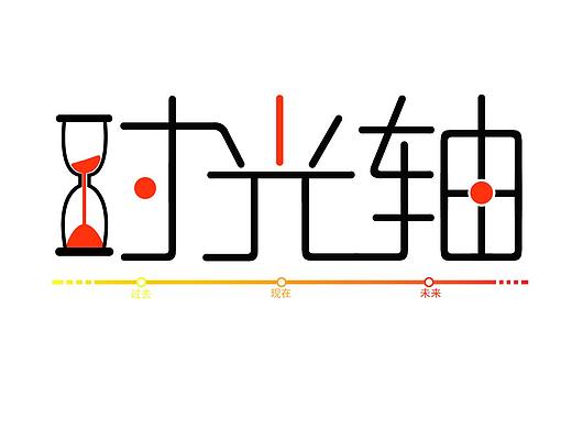 创意字体时光轴时光慢些吧