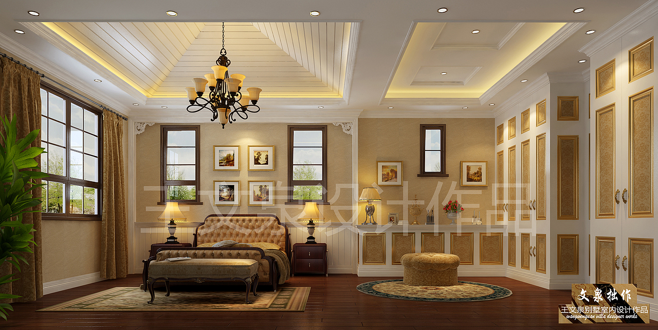 欧式 法式 中式 新中式 现代别墅设计效果图作品王文泉