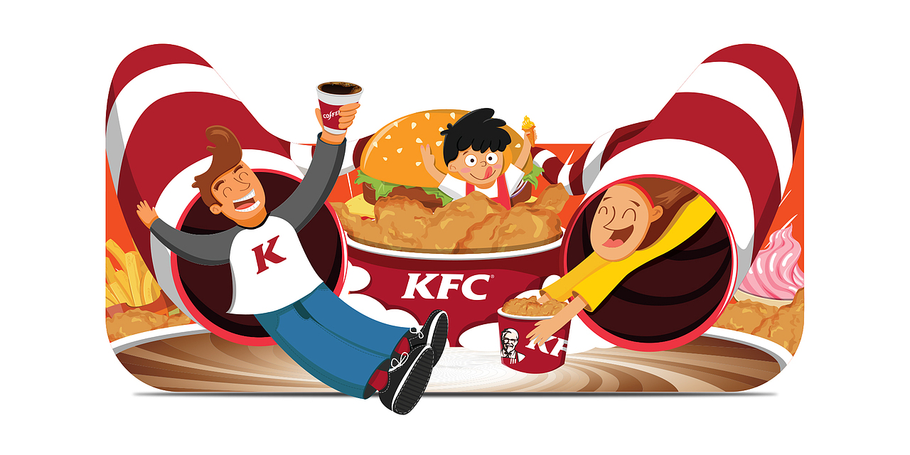 2016天猫双十一购物节KFC海报（图ZNjEwMTM1NjQ=） - 商业插画 - 站酷设计师james东东原创素材 - 站酷ZCOOL