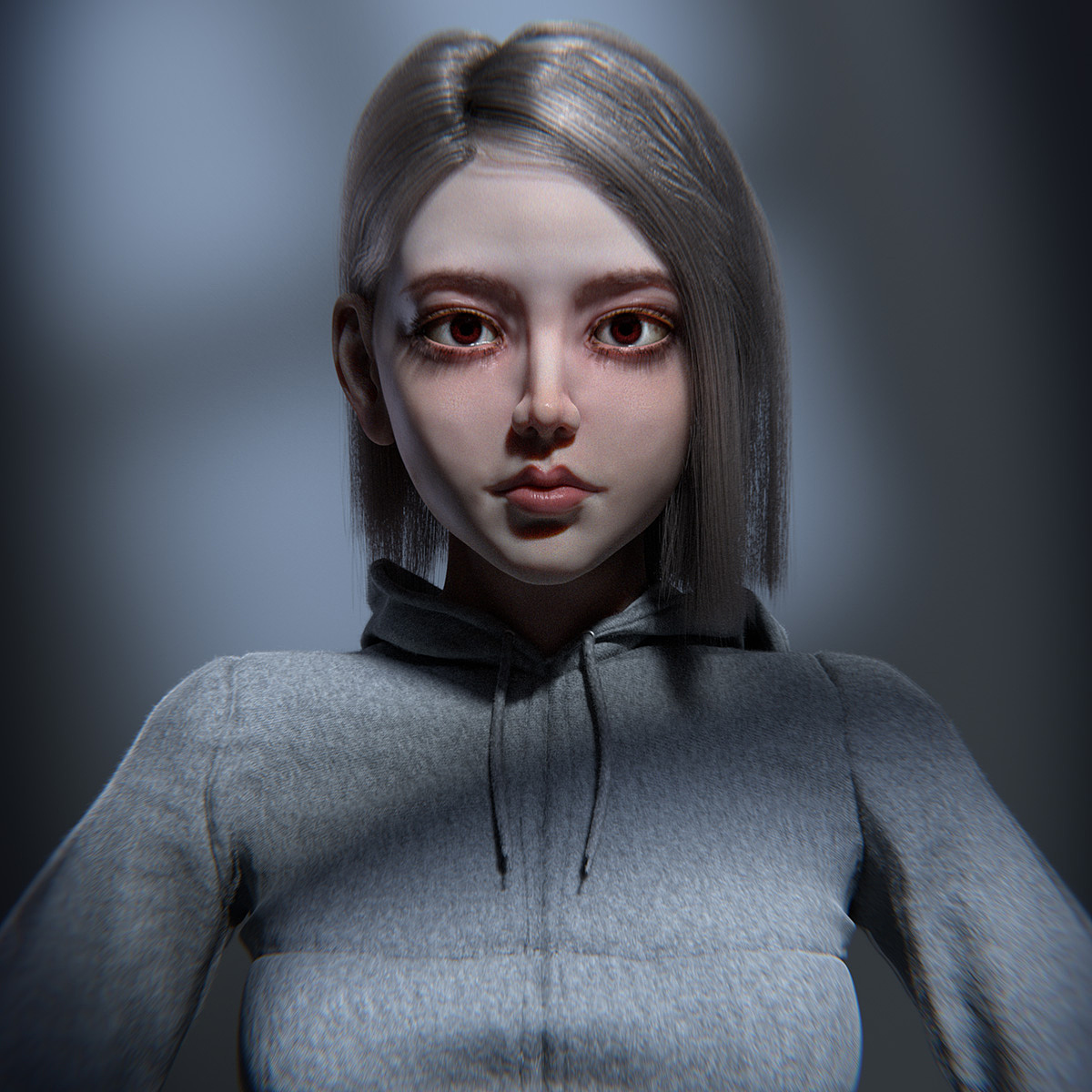 ai虚拟女孩头像习作