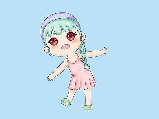 一个Q版女孩头像