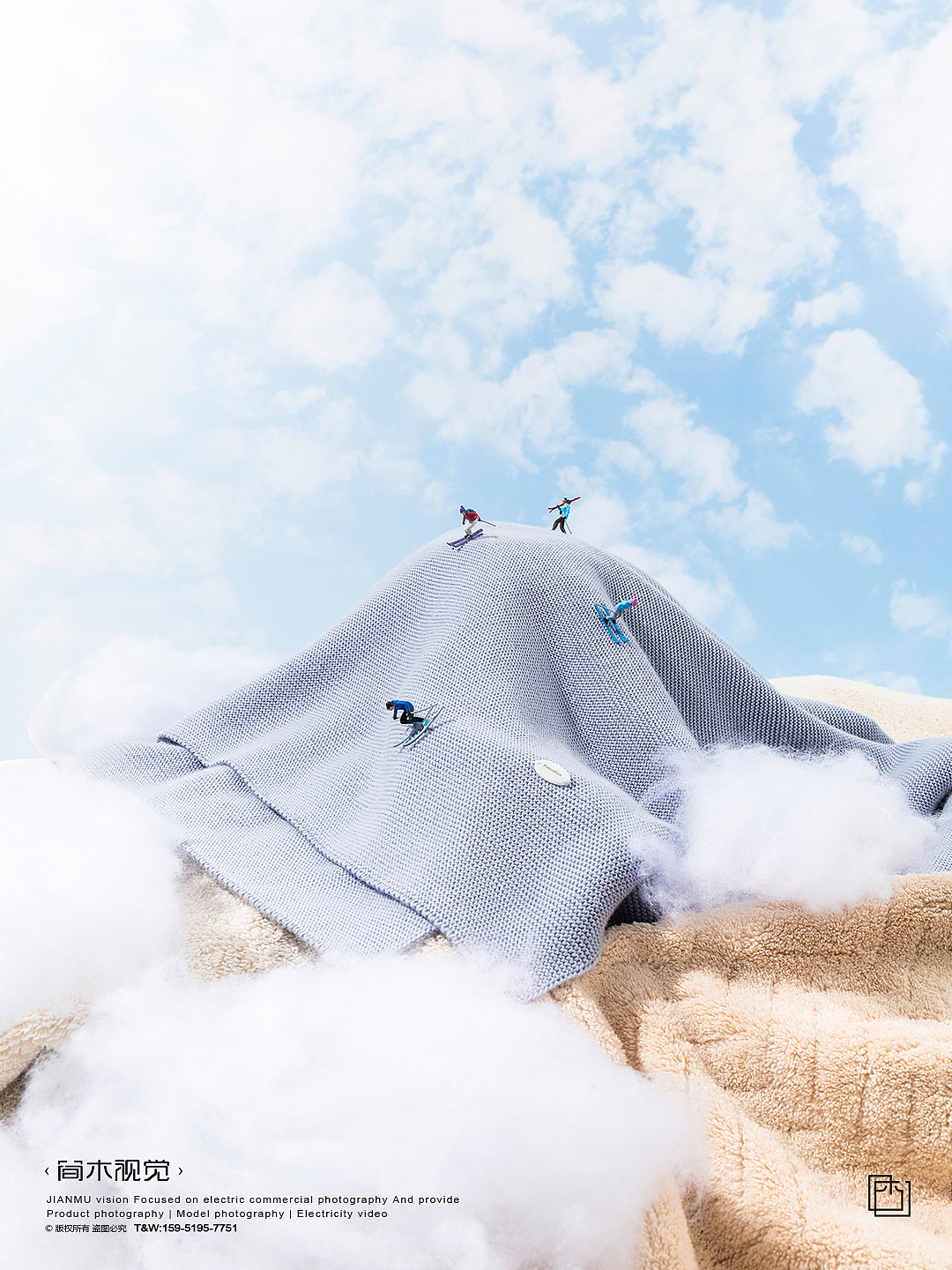 面料创意风格大片丨简木视觉 服饰家居服保暖内衣拍摄