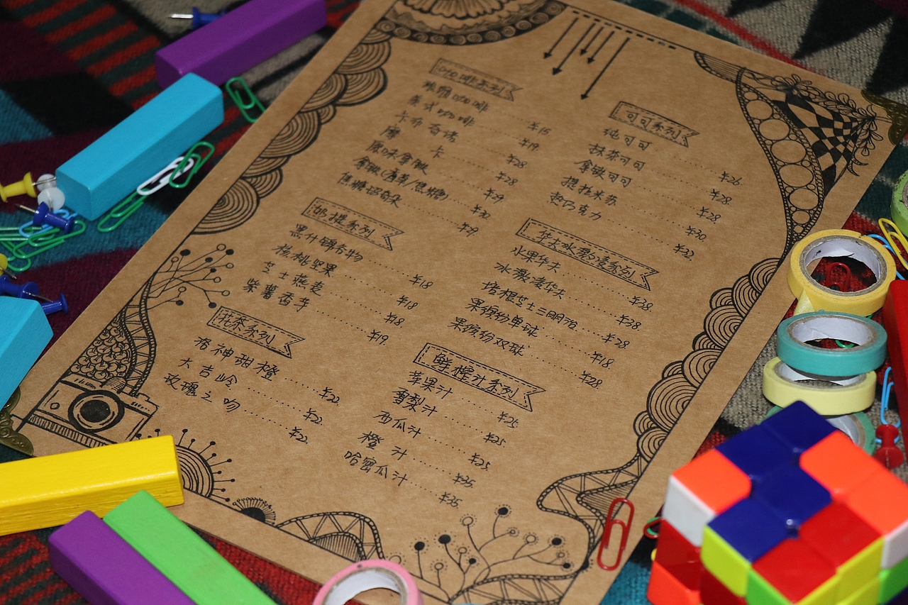 手绘咖啡店菜单（图ZNjUyMzM2MjA=） - 创作习作 - 站酷设计师雨山女乔原创素材 - 站酷ZCOOL