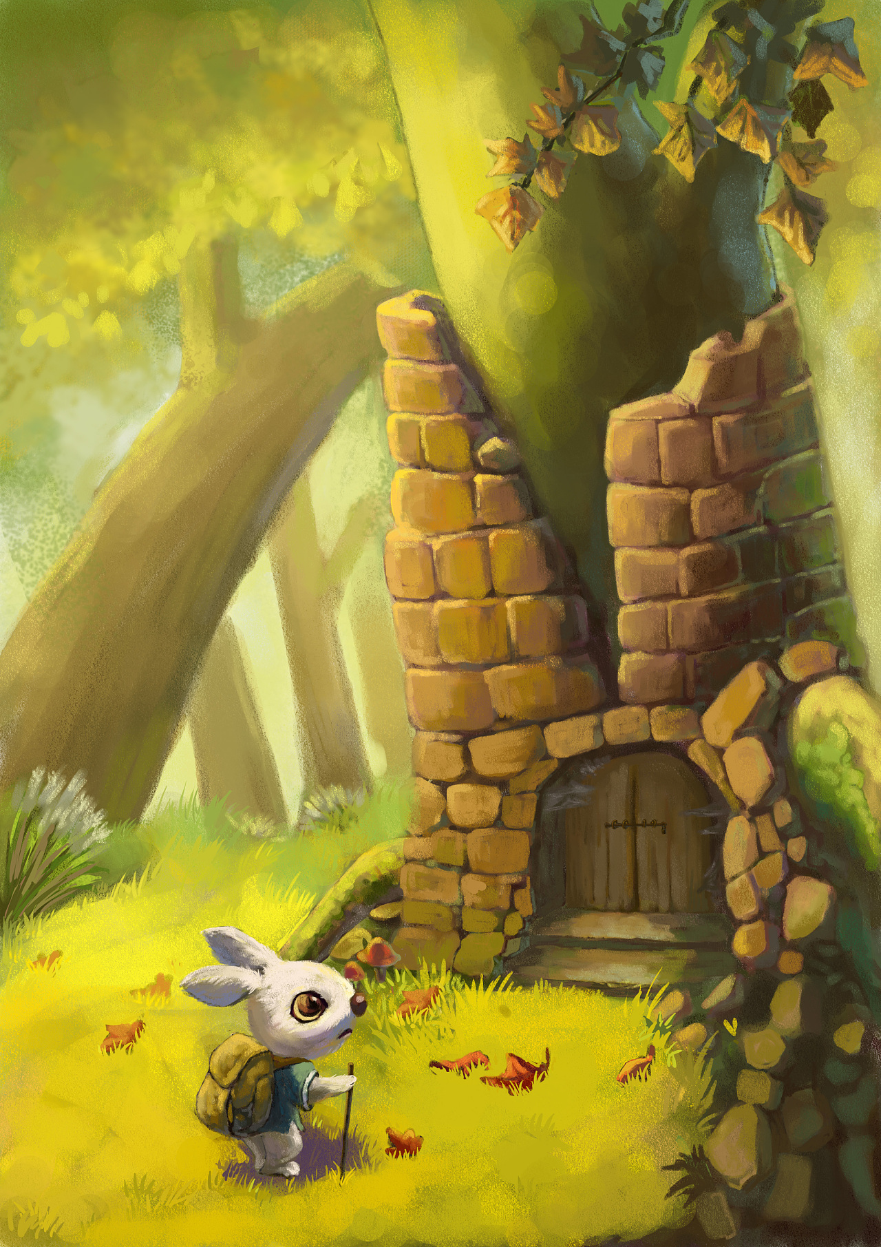 回家的兔子|插画|插画习作|小串 - 原创作品 - 站酷 (zcool)