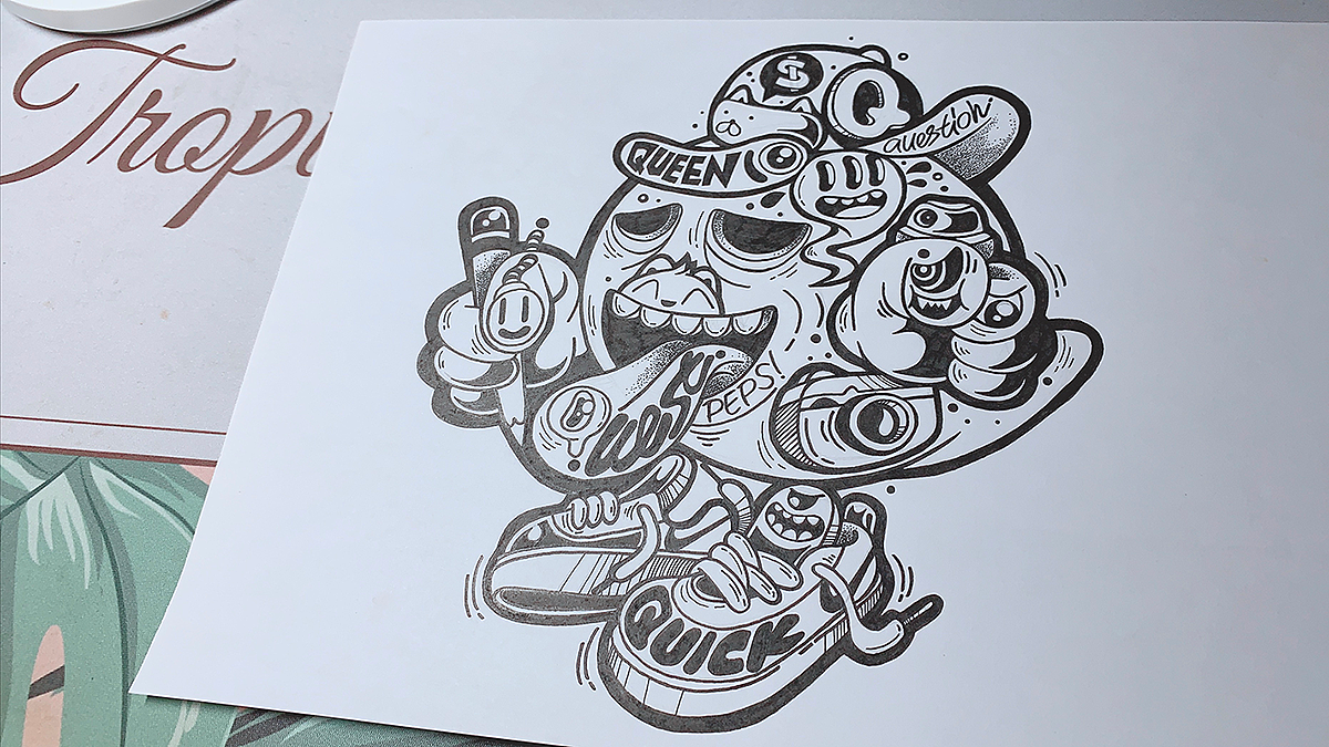 『字母小怪物』手绘稿合辑（图ZMTYzMTE3NDc2） - 创作习作 - 站酷设计师LOKLIAO丶樂原创素材 - 站酷ZCOOL