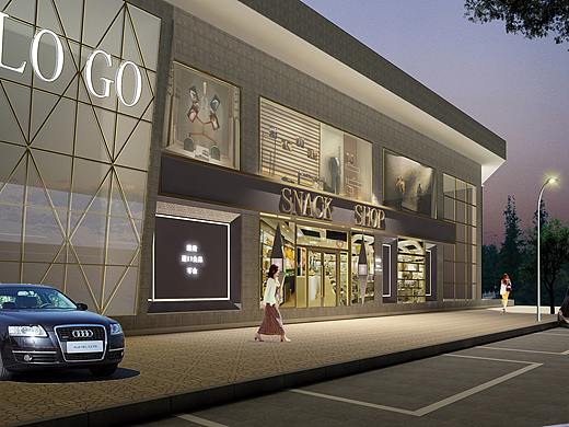 玖壹设计-进口零食店面外观