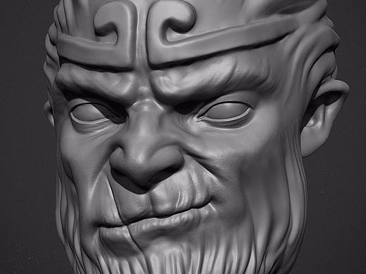 3d打印项目 孙悟空头像