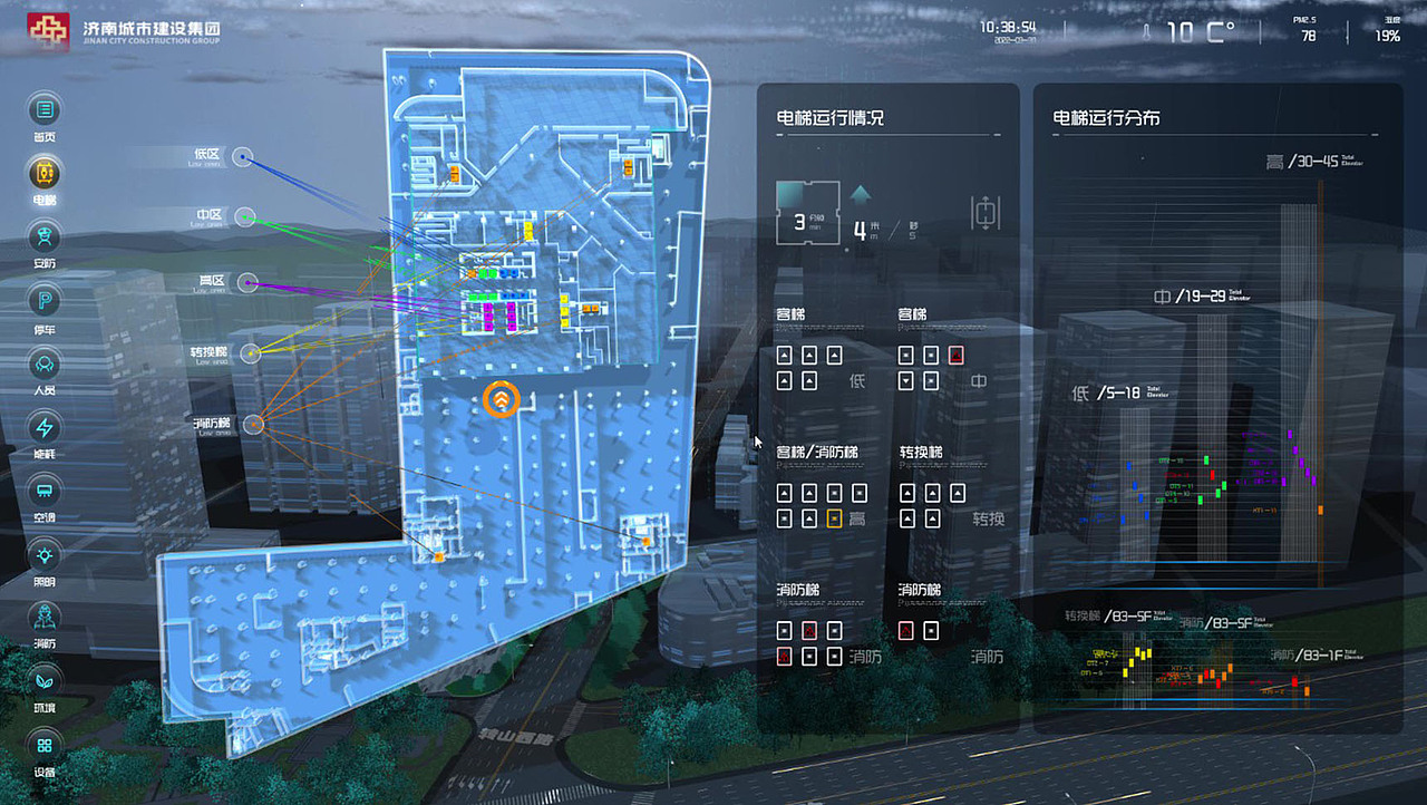 智慧楼宇-数据可视化系统|ui|软件界面|锡络 - 原创作品 - 站酷