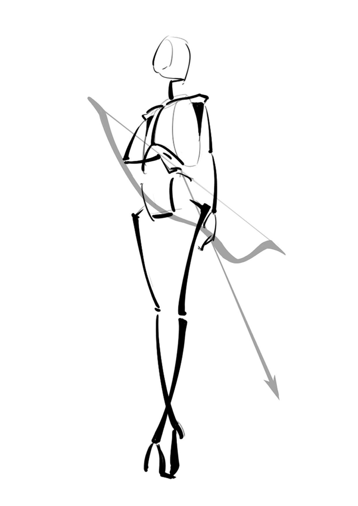 九种不同站姿的火柴人动态