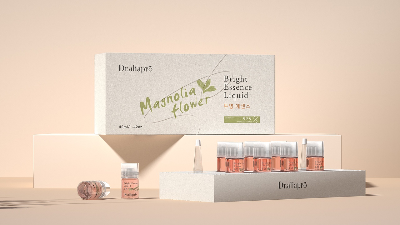 DR.Aliapro虾青素焕活靓肌精华液套盒包装设计